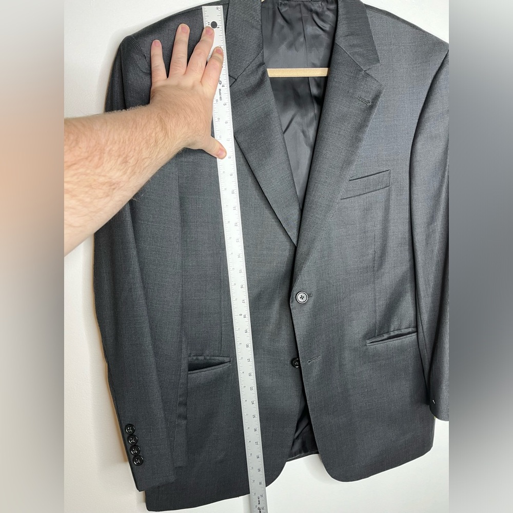 Joseph A Bank 100%WOOL Grey sports coat blazer suit jacket SIZE 42 - Picture 4 of 8